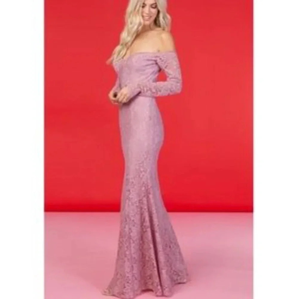 New**Maniju long sleeve lace  maxi‎